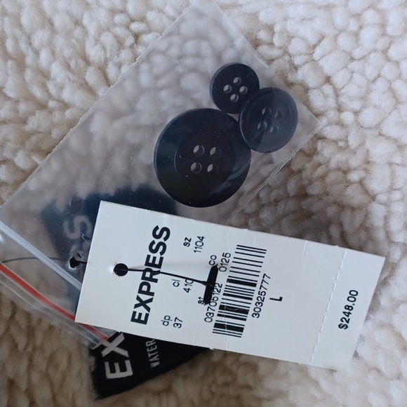 Express Men’s Navy Blue Sherpa Lined Jacket, nwt - Picture 9 of 10